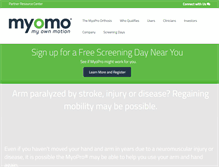 Tablet Screenshot of myomo.com